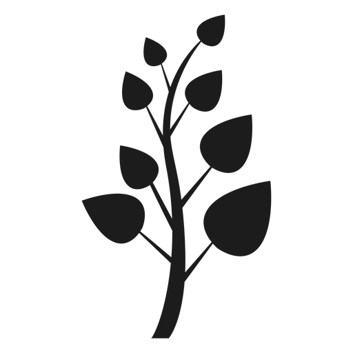 Tronco con icono de hojas puntiagudas