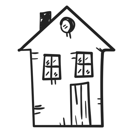 Icono de dibujo de casa de dos pisos Diseño PNG