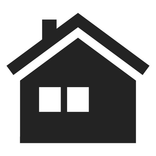 Home-Symbol mit zwei Fenstern PNG-Design