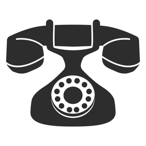 Vintage rotary phone icon PNG Design