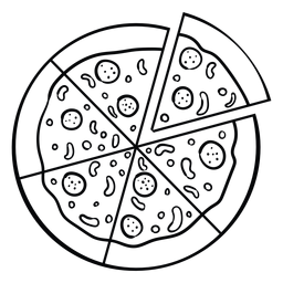 Icono de pizza entera Icono de pizza entera