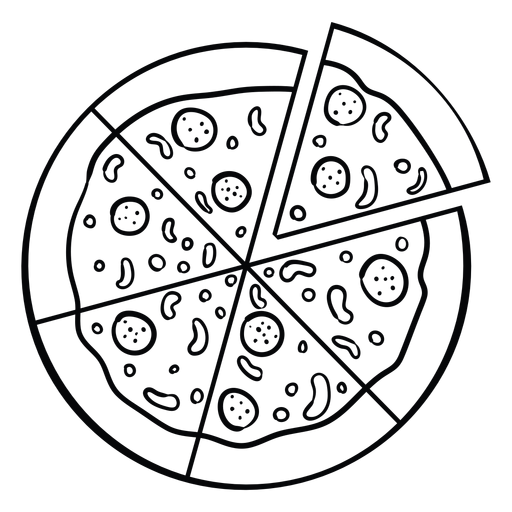 Ganze Pizza-Ikone PNG-Design