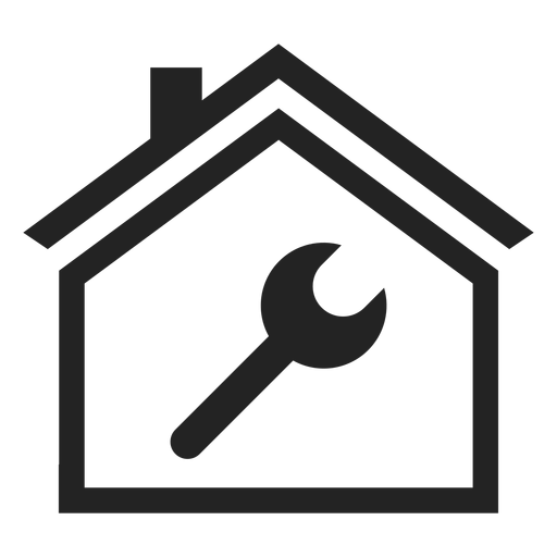 Wrench in house icon
