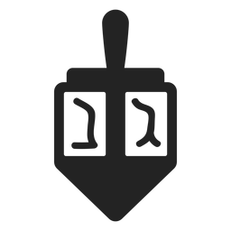 Dreidel Black Icon PNG & SVG Design For T-Shirts