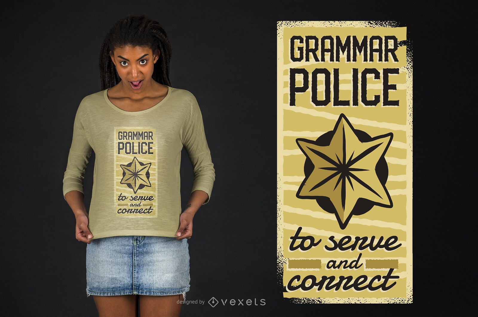 Design de camiseta da Grammar Police