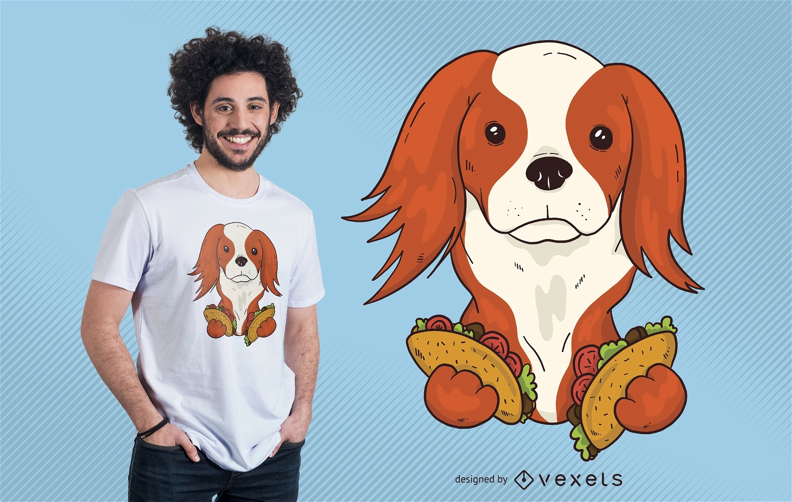 Design de camiseta para filhotes de cachorro Taco
