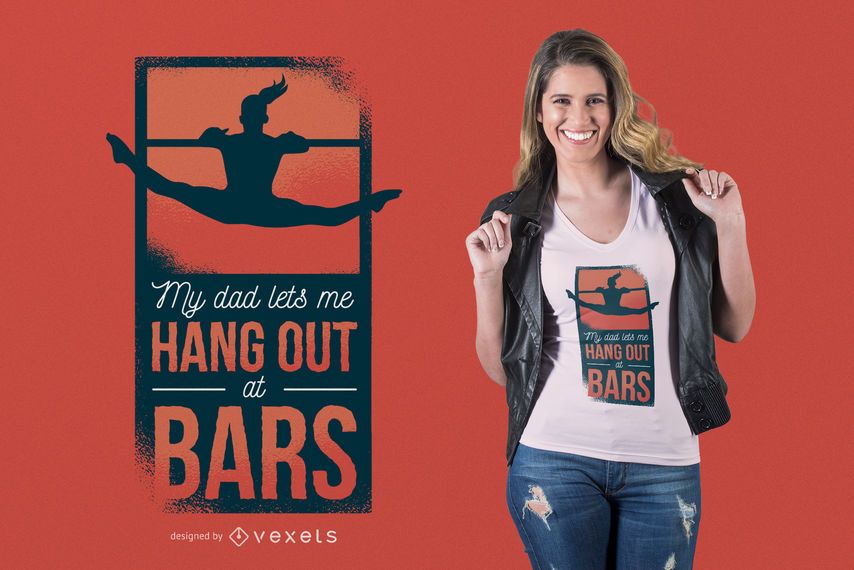 Gymnast Dad T-Shirt Design Gymnast Dad T-Shirt Design
