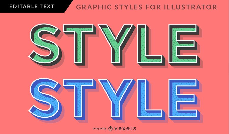 3D Retro Graphic Style 3D Retro Graphic Style