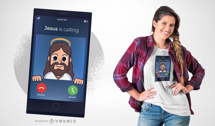 Jesús llamando a la camiseta de diseño Jesús llamando a la camiseta de diseño