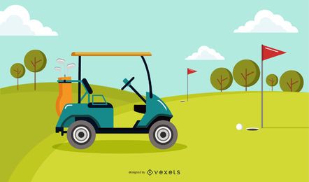 Green Golf Course Illustration Green Golf Course Illustration