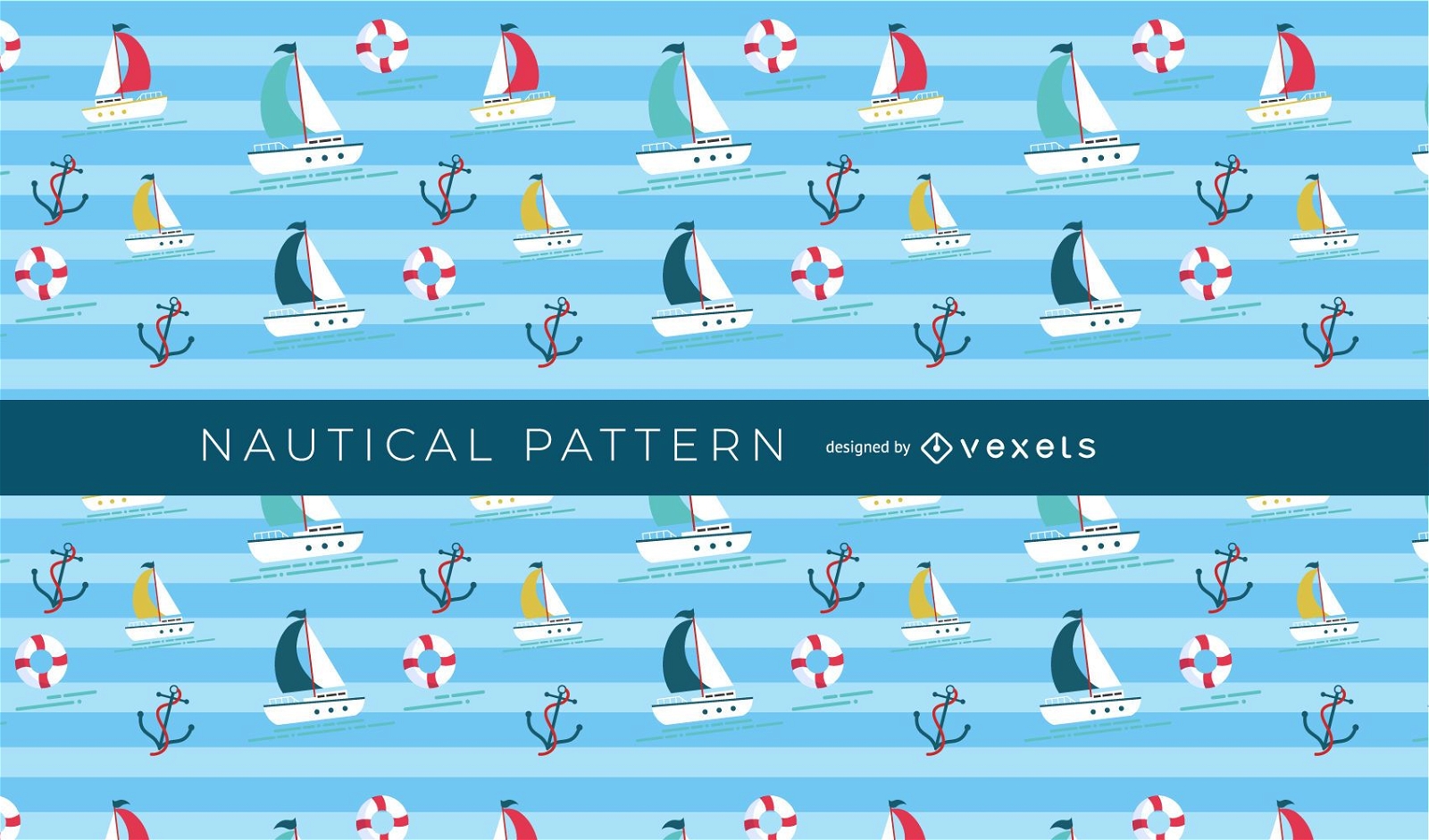 Seamless Nautical Boat Pattern
