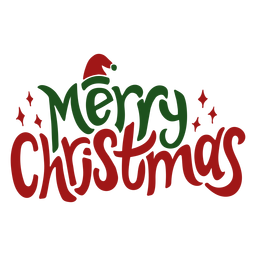 Merry christmas greeting PNG Design