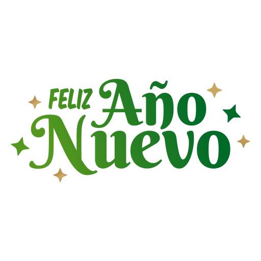 Feliz Ano Nuevo Lettering Mensagem - Baixar PNG/SVG Transparente