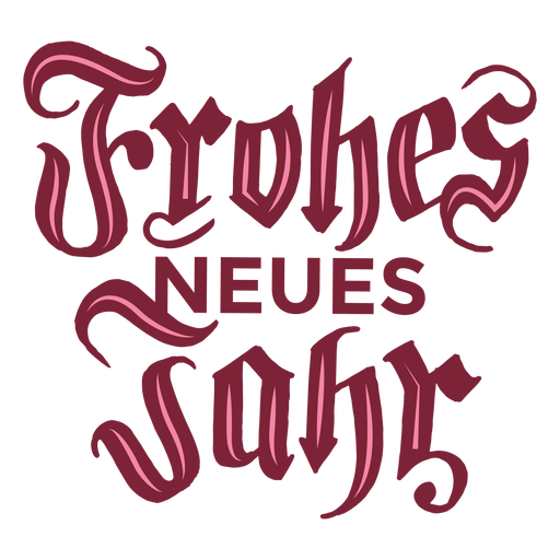 Frohes neues jahr lettering PNG Design