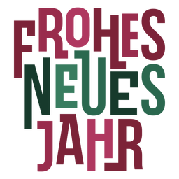 Frohes neues jahr lettering message PNG Design