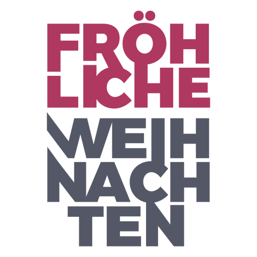 Fröhliche weihnachten letras alemanas Diseño PNG