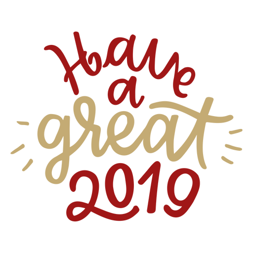 Have a great 2019 lettering PNG Design