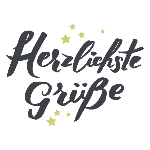 Herzlichste grüße letras alemanas Diseño PNG