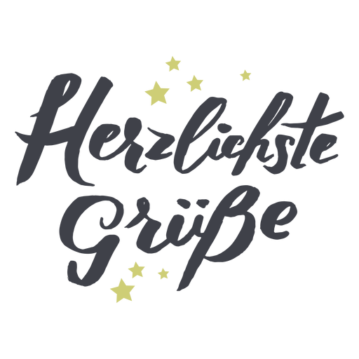 Herzlichste grüße german lettering PNG Design