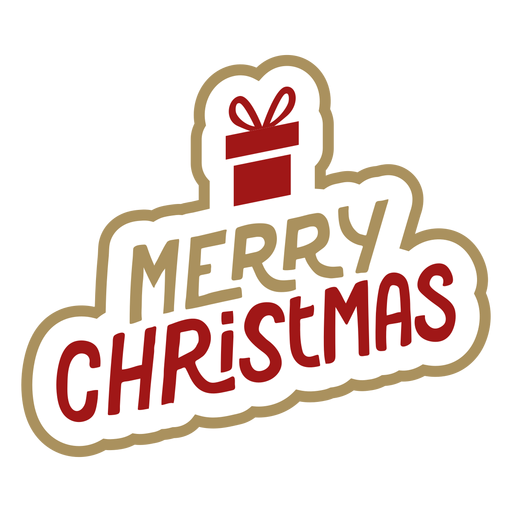 Merry christmas lettering PNG Design