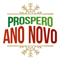 Letras de prospero ano novo Diseño PNG
