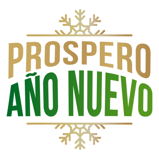 Prospero ano nuevo lettering PNG Design
