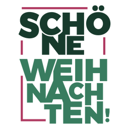 Sch&ouml;ne Weihnachten christmas Lettering PNG Design