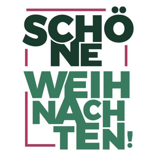 Letras de Navidad de Schöne Weihnachten Diseño PNG