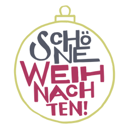 Sch&ouml;ne weihnachten lettering message PNG Design