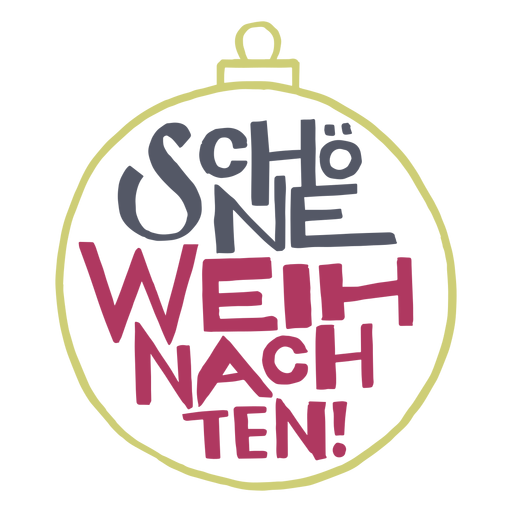 Sch&ouml;ne weihnachten lettering message PNG Design