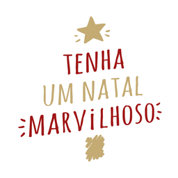 Letras de saudação Tenha um natal maravilhoso Desenho PNG