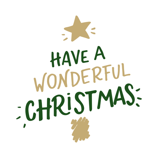 Have a wonderful christmas lettering PNG Design