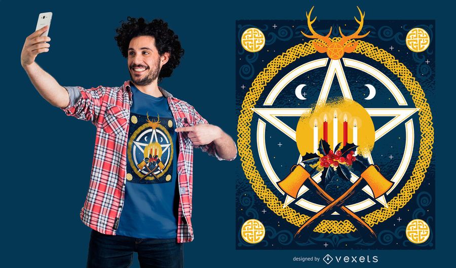 Yule Holidays T-shirt Design Yule Holidays T-shirt Design