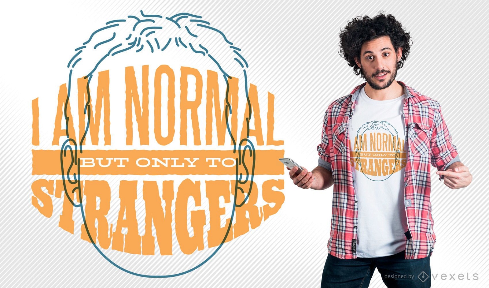 Diseño de camiseta Normal to Strangers
