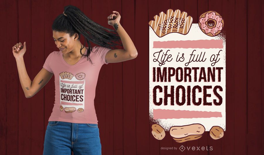 Sweet Choices T-Shirt Design Sweet Choices T-Shirt Design