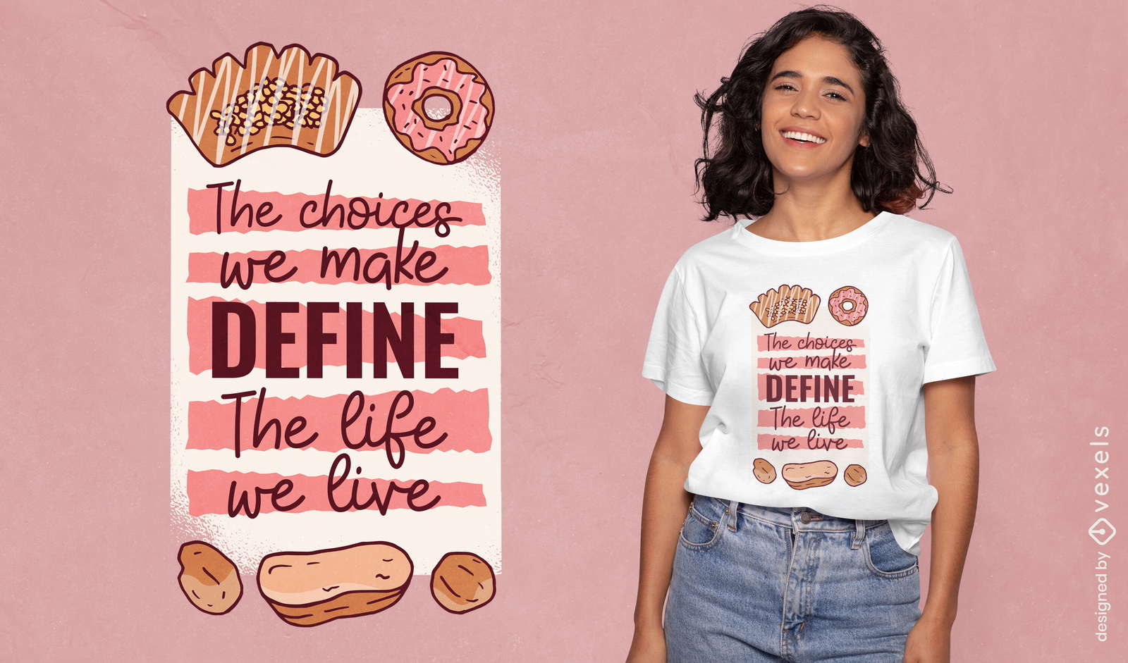 Diseño de camiseta Sweet Choices