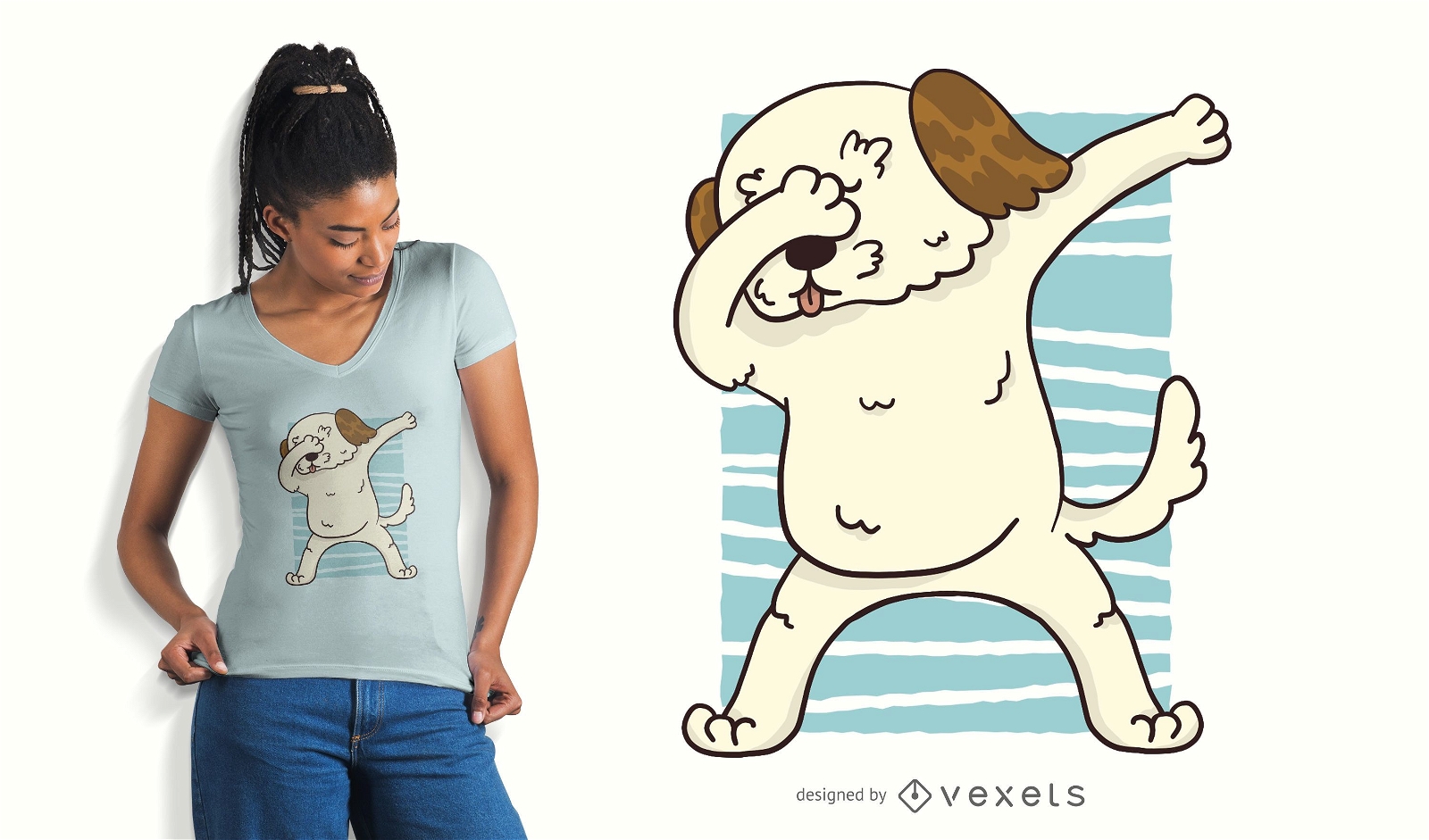 Design de camiseta para cachorro Dabbing Morkie