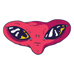 Ilustração de cabeça alienígena Desenho PNG