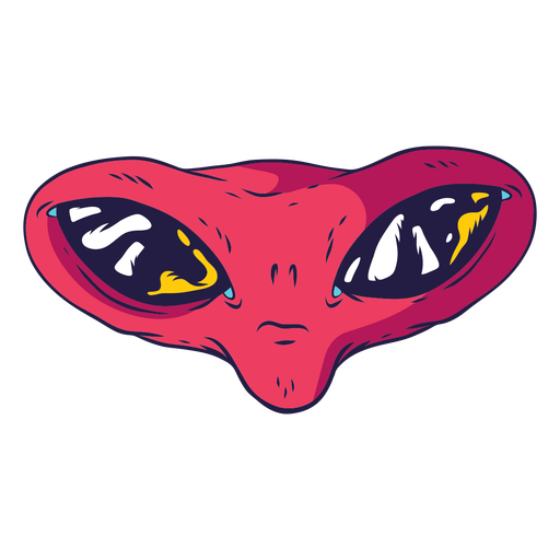 Design PNG E SVG De Alien Em Um Traço De Cor De Bolso Para Camisetas