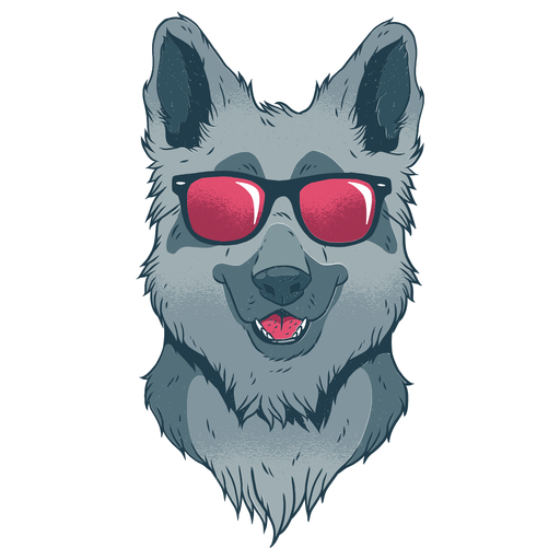 Cooler deutscher Schäferhund PNG-Design