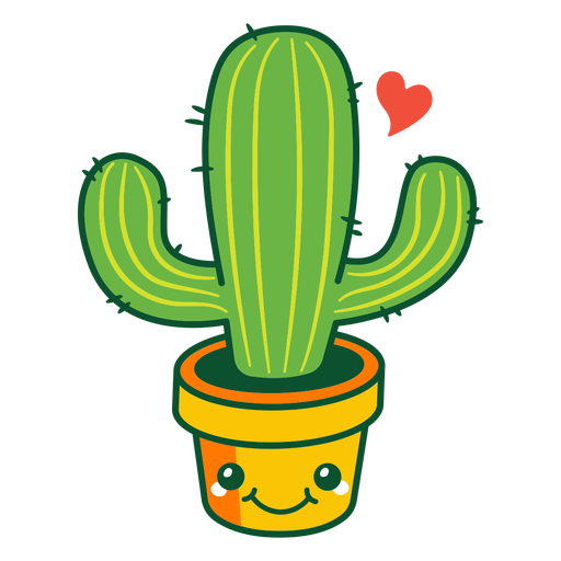 Cute cactus PNG Design