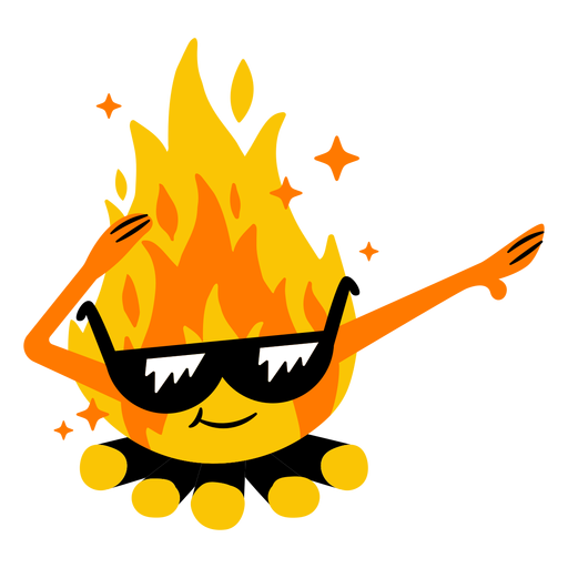 Dabbing flames PNG Design
