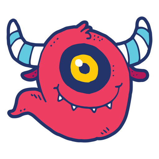 Doodle de monstro Desenho PNG