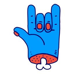 Mão de rock zumbi Desenho PNG