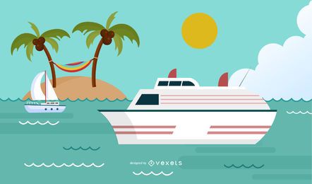 Design de fundo de vela de verão Design de fundo de vela de verão