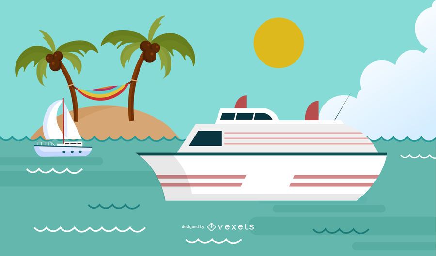 Summer Sailing Background Design Summer Sailing Background Design