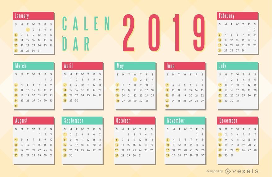 Simple Red and Green Calendar Design Simple Red and Green Calendar Design