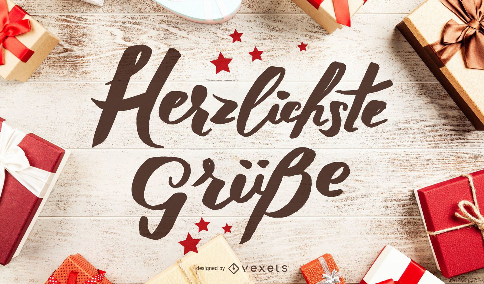 Herzlichste GrÃ¼Ã??e German New Year Lettering