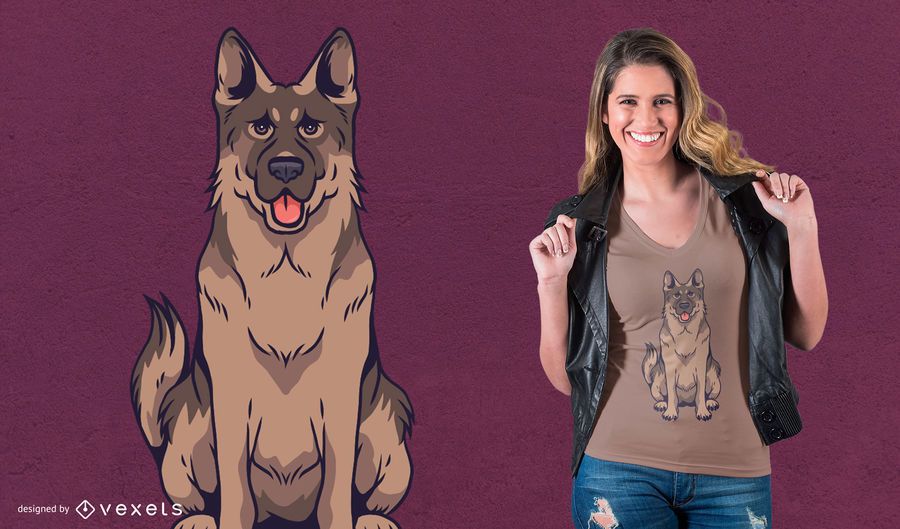 German Shepherd Dog T-Shirt Design German Shepherd Dog T-Shirt Design