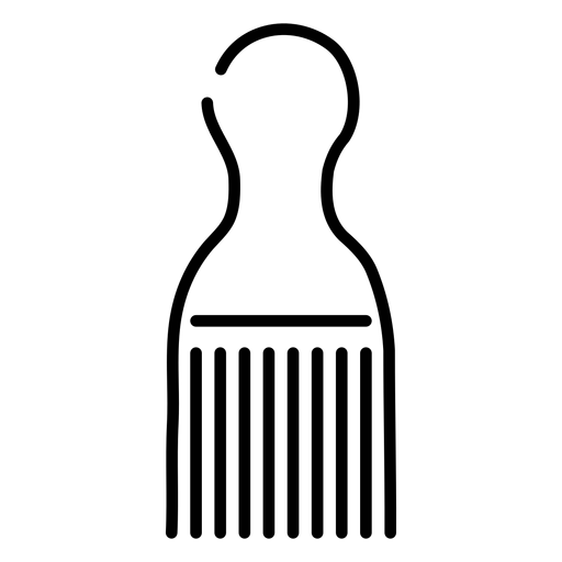 Afro Kamm Symbol PNG-Design